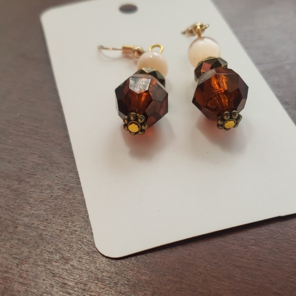 Gold, Handmade, Designer Earrings - Picture 3 of 3